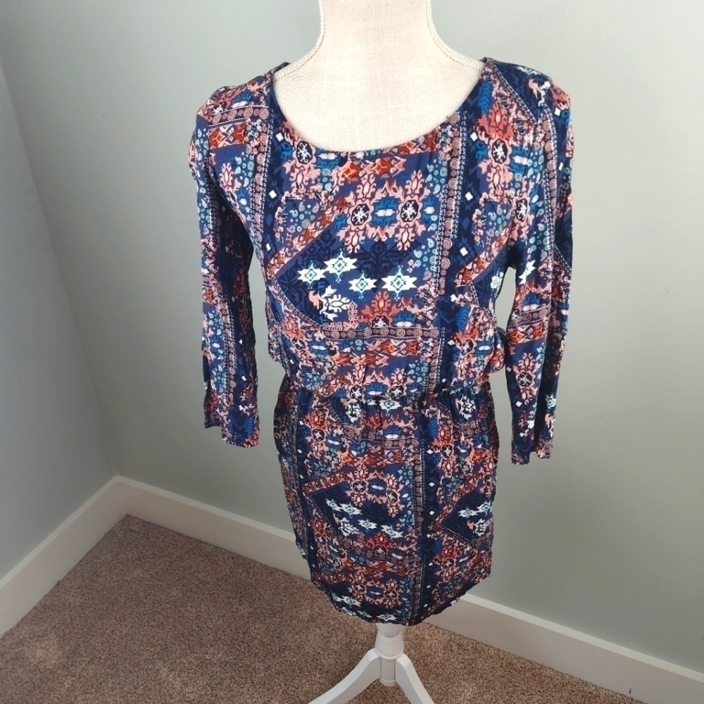 Divided By H&M Women’s Multicolor Elastic Waist Dress With Pockets Size 2